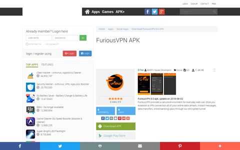 FuriousVPN APK version 9.0 | apk.plus