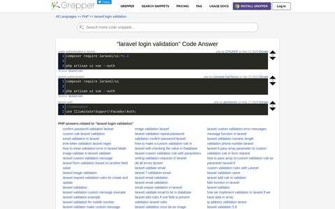 laravel login validation Code Example - Grepper
