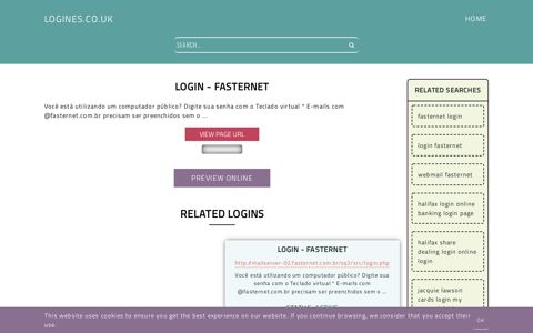 Login - FasterNet - General Information about Login - Logines.co.uk
