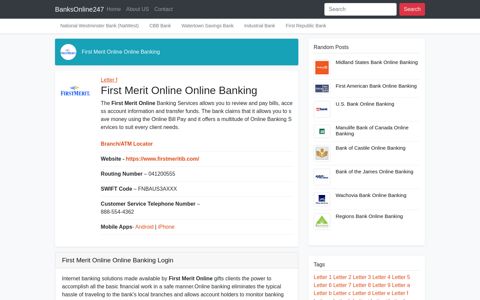 First Merit Online Online Banking Login
