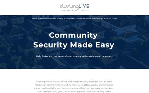 dwellingLIVE: Security Software for Gated Communities