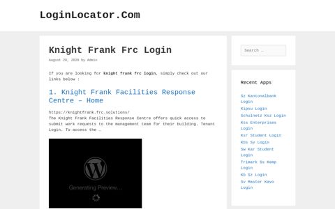 Knight Frank Frc Login - LoginLocator.Com