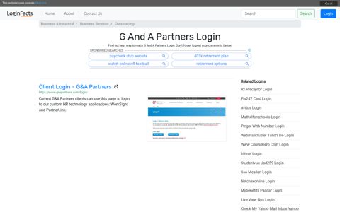 G And A Partners - Client Login - G&A Partners - LoginFacts