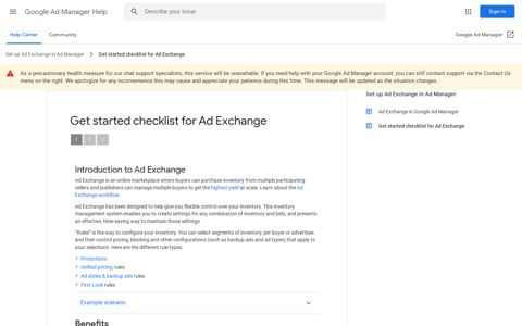 Get started checklist for Ad Exchange - Google Ad Manager ...