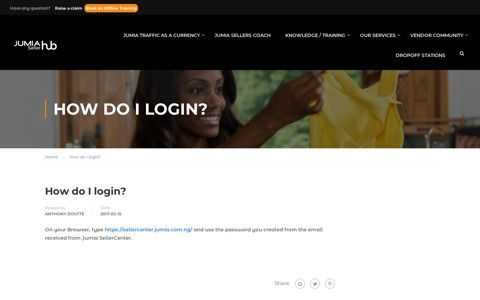 How do I login? | VendorHub Jumia Nigeria