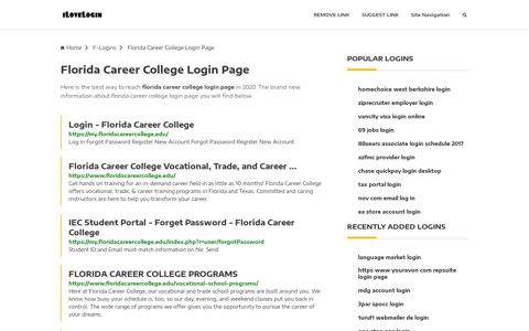 Florida Career College Login Page ❤️ One Click Access