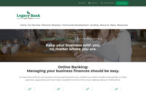 Online & Mobile Banking - Legacy Bank & Trust