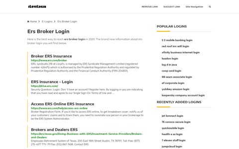 Ers Broker Login ❤️ One Click Access - iLoveLogin
