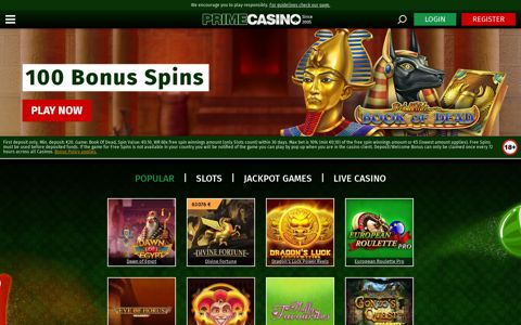 Online casino & slots - 100 free spins | PrimeCasino