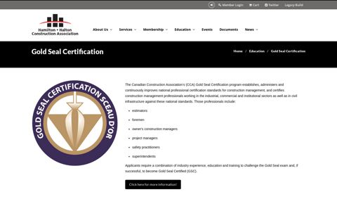 Gold Seal Certification - HHCA