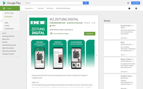 IKZ ZEITUNG DIGITAL – Apps bei Google Play