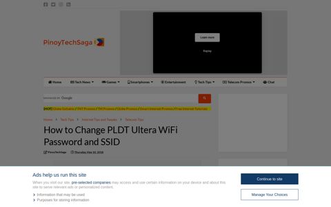 How to Change PLDT Ultera WiFi Password and SSID ...