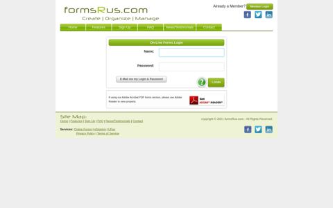 formsRus : Create | Organize | Manage