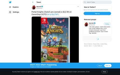 Wario64 on Twitter: "Portal Knights (Switch pre-owned) is ...