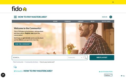 Solved: How to pay mastercard? - Fido
