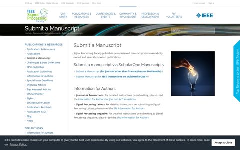 Submit a Manuscript | IEEE Signal Processing Society