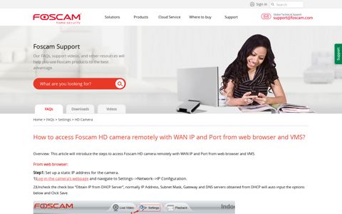 How to access Foscam HD camera remotely with WAN IP and ...