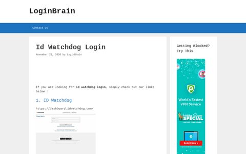 id watchdog login - LoginBrain
