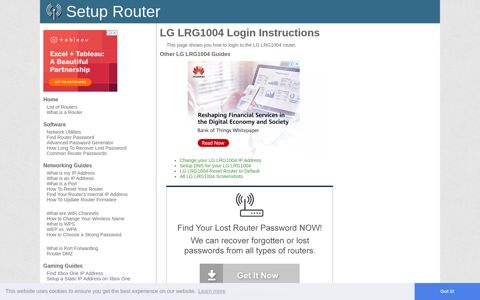 How to Login to the LG LRG1004 - SetupRouter