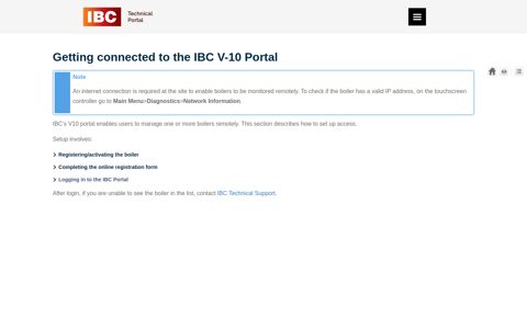 Follow steps to connect to the IBC Technologies' V10 portal ...