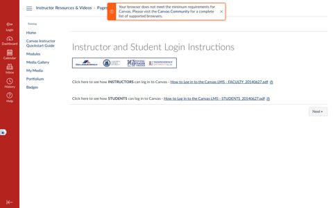 Instructor and Student Login Instructions: Instructor Orientation ...