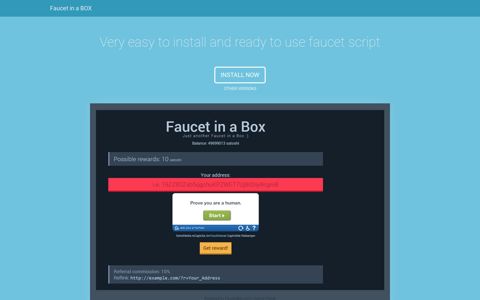 Faucet in a BOX - official FaucetBOX.com faucet script