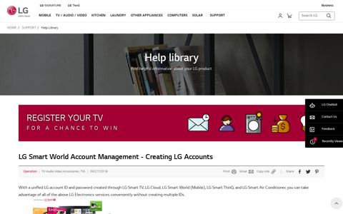 LG Smart World Account Management - Creating LG Accounts ...