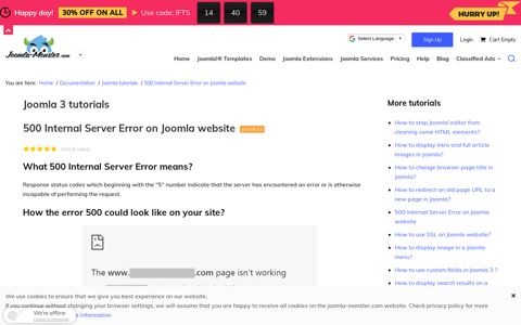 500 Internal Server Error on Joomla Website - Joomla-Monster