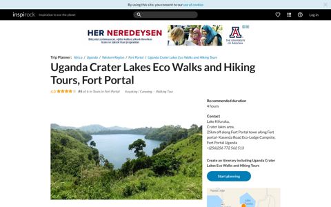Uganda Crater Lakes Eco Walks and Hiking Tours, Fort Portal