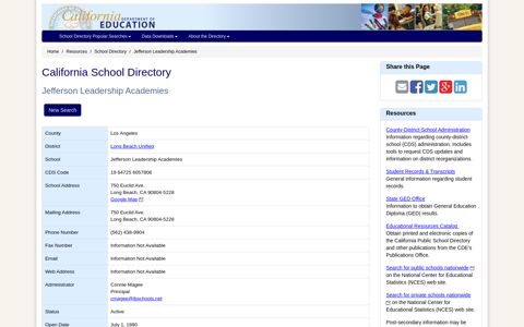 Jefferson Leadership Academies - School Directory Details ...