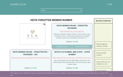 hesta forgotten member number - General Information about ...