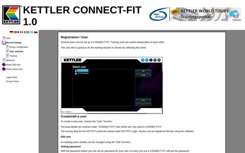 kettler connect-fit 1.0 - Help