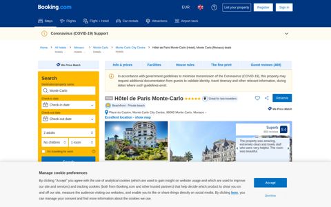 Hôtel de Paris Monte-Carlo, Monte Carlo – Updated 2020 Prices