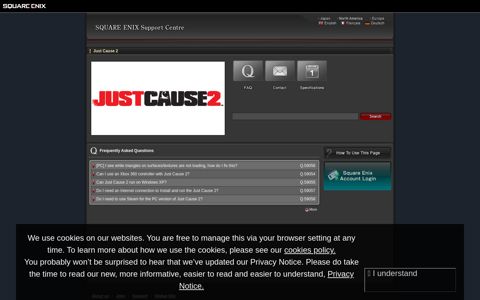 Just Cause 2 - Square Enix Support Centre