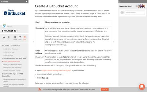 Create A Bitbucket Account | Bitbucket 101 | Guides
