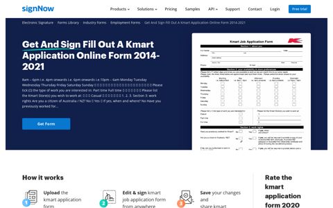 Kmart Application Form - Fill Out and Sign Printable ... - signNow