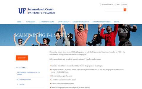 Maintaining F-1 Status | International Center University of Florida