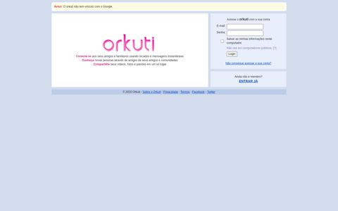 Orkut - Entrar
