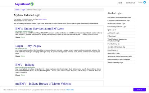 Mybmv Indiana Login BMV: Online Services at myBMV.com ...