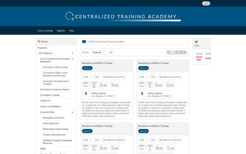 LAHSA Centralized Training Academy