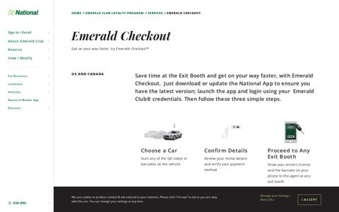 Emerald Checkout | National Car Rental