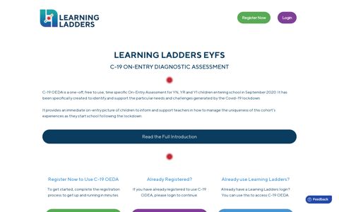 Learning Ladders EYFS: On-Entry Diagnostic Assessment