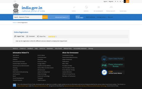 Online Registration | National Portal of India