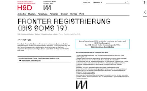 Fronter Registrierung (bis SomS 19) - HSD - Fachbereich ...