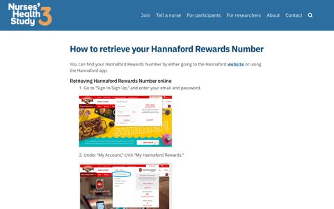 How to retrieve your Hannaford Rewards Number | Nurses ...
