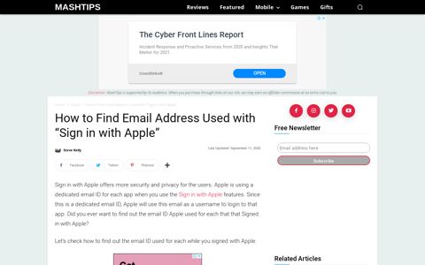 How to Find Email Address Used with "Sign in with Apple ...