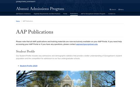 AAP Publications | Alumni Admissions Program | Georgetown ...