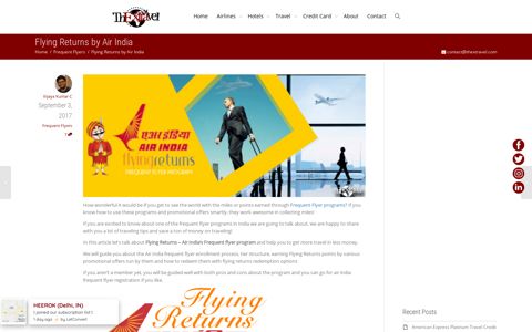 Flying Returns by Air India - ThExTravel