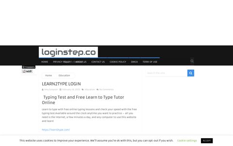 Learn2type Login | Login Step