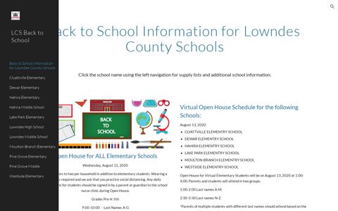 LCS Back to School - Google Sites
